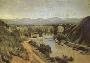 Jean Baptiste Camille  Corot The Bridge at Narni A study (mk05) Germany oil painting art